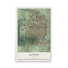 Map of Lansing, Illinois, 12 x 18 inch unframed archival matte print