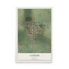 Map of Latham, Illinois, 12 x 18 inch unframed archival matte print