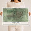 Map of Leland Grove, Illinois, 12 x 18 inch unframed archival matte print
