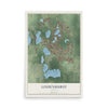 Map of Lindenhurst, Illinois, 12 x 18 inch unframed archival matte print