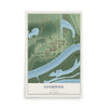Map of Liverpool, Illinois, 12 x 18 inch unframed archival matte print