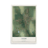 Map of Loami, Illinois, 12 x 18 inch unframed archival matte print