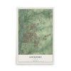 Map of Lockport, Illinois, 12 x 18 inch unframed archival matte print