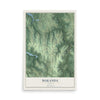 Map of Makanda, Illinois, 12 x 18 inch unframed archival matte print