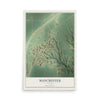 Map of Manchester, Illinois, 12 x 18 inch unframed archival matte print