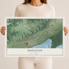 Map of Mapleton, Illinois, 12 x 18 inch unframed archival matte print