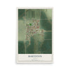 Map of Martinton, Illinois, 12 x 18 inch unframed archival matte print