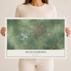 Map of McLeansboro, Illinois, 12 x 18 inch unframed archival matte print