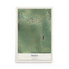 Map of Media, Illinois, 12 x 18 inch unframed archival matte print