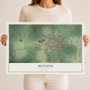 Map of Mendon, Illinois, 12 x 18 inch unframed archival matte print