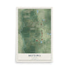 Map of Mettawa, Illinois, 12 x 18 inch unframed archival matte print