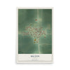 Map of Milton, Illinois, 12 x 18 inch unframed archival matte print