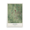 Map of Minooka, Illinois, 12 x 18 inch unframed archival matte print
