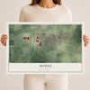 Map of Monee, Illinois, 12 x 18 inch unframed archival matte print