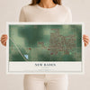 Map of New Baden, Illinois, 12 x 18 inch unframed archival matte print