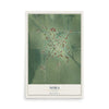 Map of Nora, Illinois, 12 x 18 inch unframed archival matte print