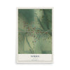 Map of Norris, Illinois, 12 x 18 inch unframed archival matte print