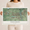 Map of North Aurora, Illinois, 12 x 18 inch unframed archival matte print
