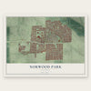 Norwood Park, Illinois map print, the full design