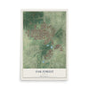 Map of Oak Forest, Illinois, 12 x 18 inch unframed archival matte print