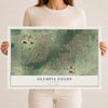 Map of Olympia Fields, Illinois, 12 x 18 inch unframed archival matte print
