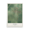 Map of Onarga, Illinois, 12 x 18 inch unframed archival matte print
