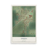 Map of Oneida, Illinois, 12 x 18 inch unframed archival matte print