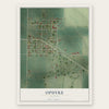 Opdyke, Illinois map print, the full design