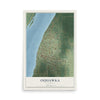 Map of Oquawka, Illinois, 12 x 18 inch unframed archival matte print