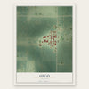 Osco, Illinois map print, the full design