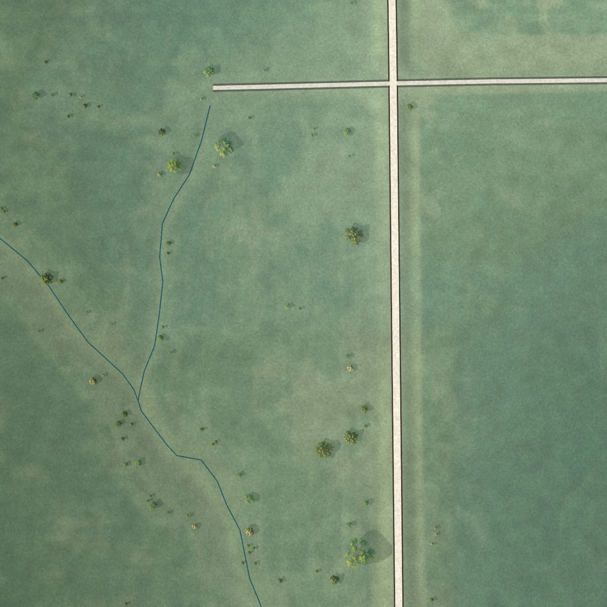 Second close-up of the map of Panola, Illinois print showing more streets and buildings