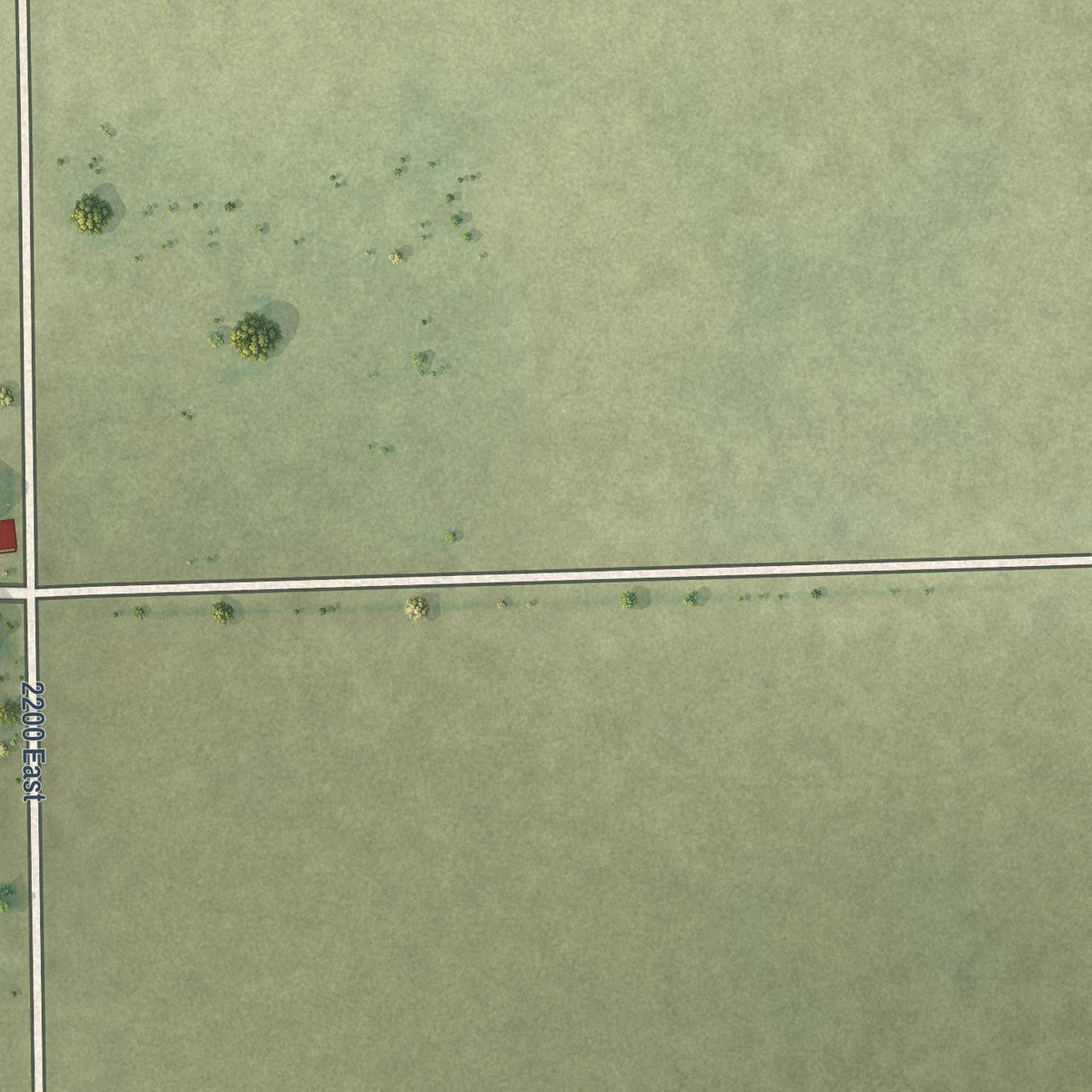 Second close-up of the map of Papineau, Illinois print showing more streets and buildings