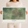 Map of Paxton, Illinois, 12 x 18 inch unframed archival matte print