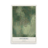 Map of Pittsburg, Illinois, 12 x 18 inch unframed archival matte print