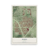 Map of Posen, Illinois, 12 x 18 inch unframed archival matte print