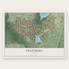 Prestbury, Illinois map print, the full design