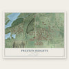 Preston Heights, Illinois map print, the full design