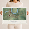 Map of Prophetstown, Illinois, 12 x 18 inch unframed archival matte print