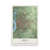 Map of Quincy, Illinois, 12 x 18 inch unframed archival matte print