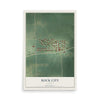 Map of Rock City, Illinois, 12 x 18 inch unframed archival matte print
