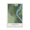 Map of Russellville, Illinois, 12 x 18 inch unframed archival matte print