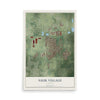 Map of Sauk Village, Illinois, 12 x 18 inch unframed archival matte print