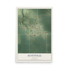 Map of Scottville, Illinois, 12 x 18 inch unframed archival matte print