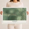Map of Simpson, Illinois, 12 x 18 inch unframed archival matte print