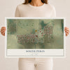 Map of South Pekin, Illinois, 12 x 18 inch unframed archival matte print