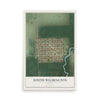 Map of South Wilmington, Illinois, 12 x 18 inch unframed archival matte print