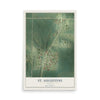 Map of St. Augustine, Illinois, 12 x 18 inch unframed archival matte print