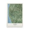 Map of Thebes, Illinois, 12 x 18 inch unframed archival matte print