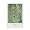 Map of Tilton, Illinois, 12 x 18 inch unframed archival matte print