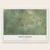 Twin Grove, Illinois map print, the full design